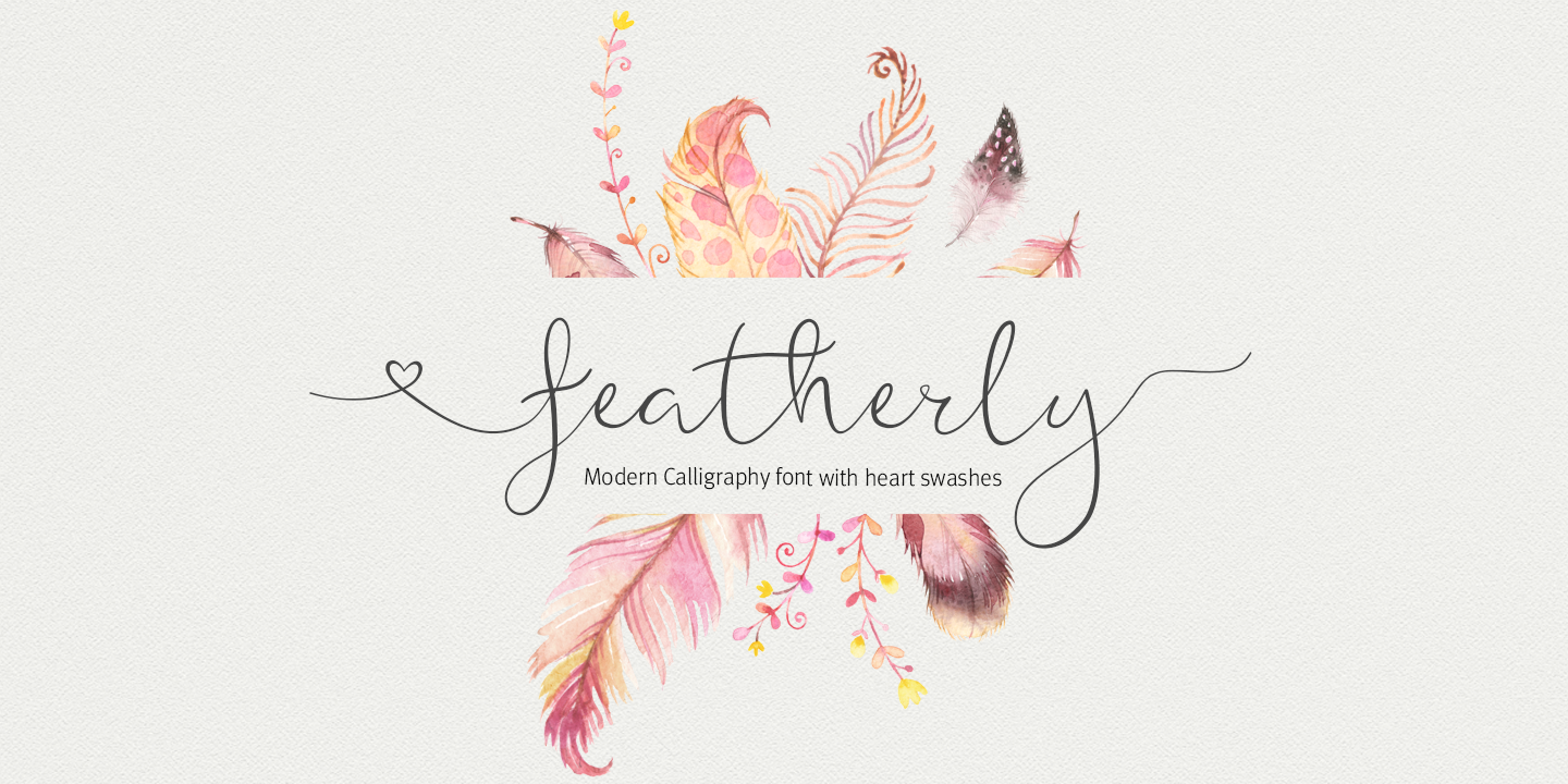 Пример шрифта Featherly #1